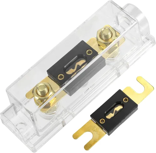 Miniatura 18 de X AUTOHAUX 1 Unidades de audio para coche 0 4 8 calibre en línea ANL portafusibles transparente transparente bloque de fusibles con 2 unids 125A