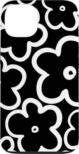 Miniatura 7 de Cute Flower Pattern Large Wildflower Black and White Floral Case for iPhone 17