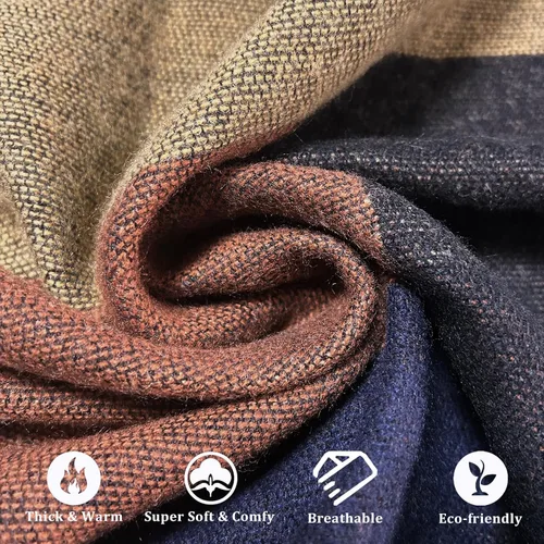 Miniatura 67 de Poncho chal para mujer, suéteres suaves y cálidos para mujer, parte delantera abierta, poncho de viaje para otoño, invierno y primavera