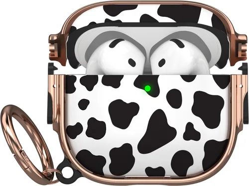 Miniatura 34 de Maxjoy Funda para AirPods 3 con cerradura, bonita funda protectora rígida para AirPod 3 de tercera generación para mujeres y hombres con llavero
