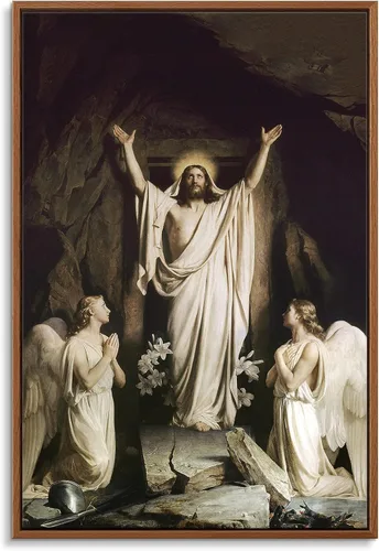 Miniatura 40 de Cuadro en lienzo con marco flotante para pared - El triunfo del cristianismo sobre el paganismo de Gustave Doré - 16 x 24 pulgadas