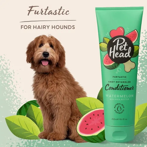 Miniatura 3 de Pet Head Furtastic - Acondicionador para perros, aroma a sandía, acondicionador para perros malolientes, desenredante de nudos, cuidado de rizos
