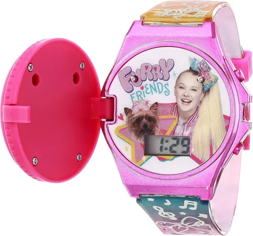 Accutime JoJo Siwa Reloj de cuarzo para niña con correa de plástico, multicolor, 13 (Modelo JOJ4210AZ), Varios colores, Reloj de cuarzo, digital