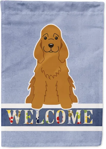 Miniatura 253 de Caroline's Treasures BB5622GF Airedale - Bandera de bienvenida para jardín, bandera decorativa para patio, exteriores, patio, parterres