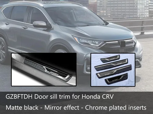 Miniatura 2 de Protector de entrada de puerta de automóvil, para Honda CR-V CRV 2017-2022, 4 unidades, acero inoxidable con ABS cubierta protectora para umbral