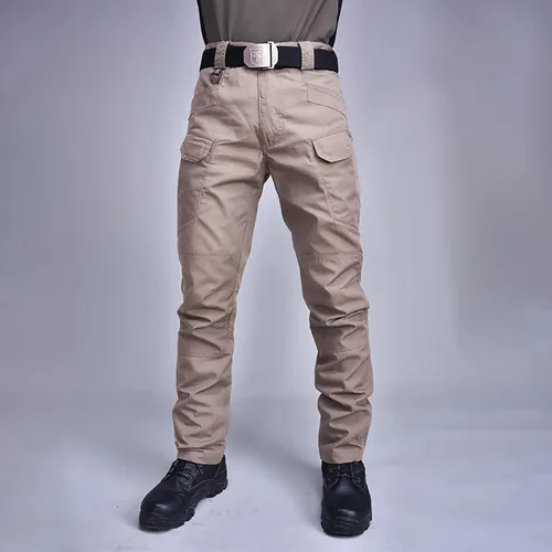 Miniatura 2 de Uillui Pantalones tácticos impermeables para hombre, pantalones de trabajo elásticos flexibles, ajuste relajado, pantalones cargo Ripstop