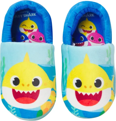 Miniatura 4 de Nickelodeon Toddler Boys' and Girls Baby Shark Slippers - Plush Fuzzy Slippers, Non-Skid Sole (5-12 ToddlerKid)