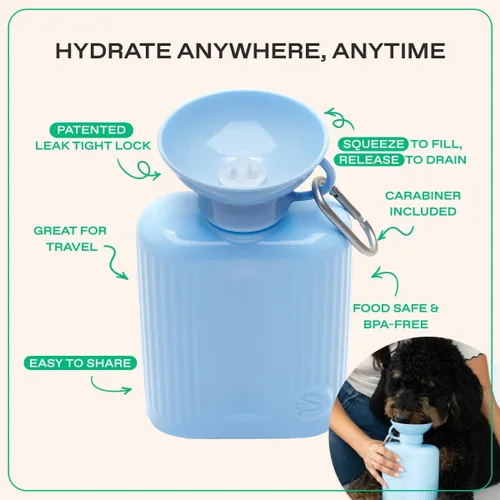 Miniatura 3 de Springer by Springland Botella de agua para perro, dispensador de botellas de agua portátil de viaje para perros, regalo para perros visto