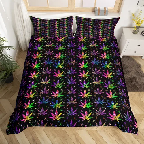 Miniatura 17 de Castle Fairy Juego de ropa de cama tamaño individual, juego de funda de edredón con diseño de ciervos y pinos para niños y niñas, juego de funda