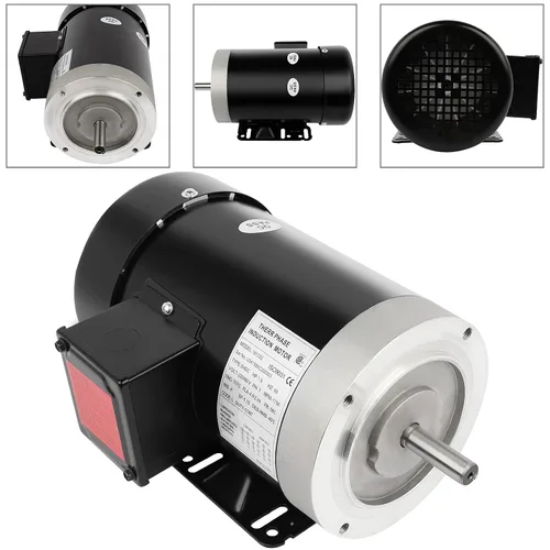 Miniatura 4 de Motor eléctrico 1.5HP 1750 RPM Motor trifásico de uso general 5/8 "Diámetro del eje 4 Polo 56C TEFC 60HZ 230/460V