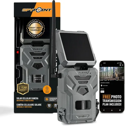 Miniatura 10 de SPYPOINT Flex-S-Dark Ultimate Pack con tarjeta SD + LIT-22 - Cámara solar de rastreo celular - Panel solar integrado, fotos de 40 MP, videos