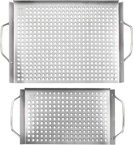 Miniatura 8 de Outset 76630 Rejilla superior de acero inoxidable para parrilla, juego de 2, 11"x7" y 11"x17
