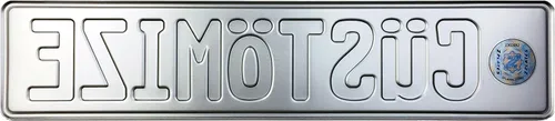 Miniatura 7 de Placa de matrícula personalizada de Gran Bretaña (placa + marco)