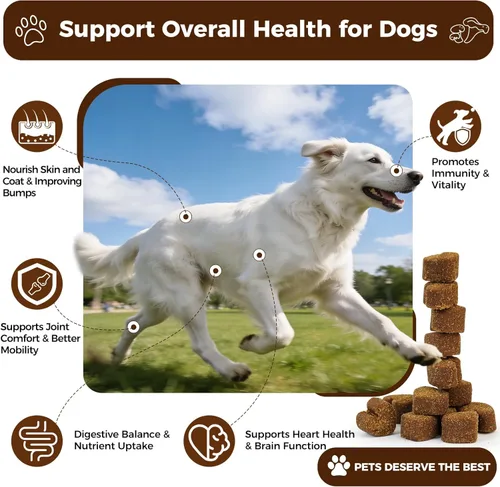 Miniatura 2 de Hongo de cola de pavo para perros, apoyo inmunológico, 170 masticables orgánicos masticables de hongos para perros bultos y protuberancias, potente