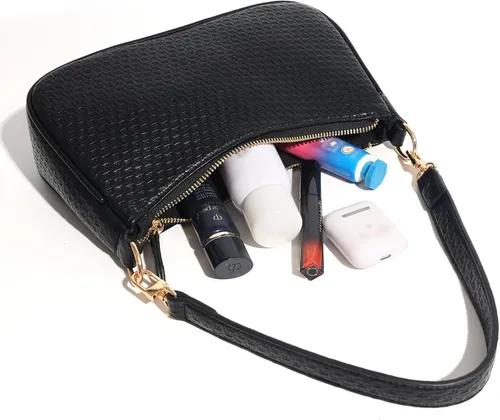 Miniatura 30 de VODIU Bolsos de mano con 2 correas extraíbles y cierre de cremallera, bolsos cruzados, bolso de hombro para mujer
