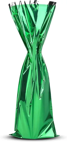 Miniatura 14 de MT Products Bolsas de regalo de vino Mylar metalizadas azules de 6.5 x 18 pulgadas, ideales para tirar de vino, paquete de 25