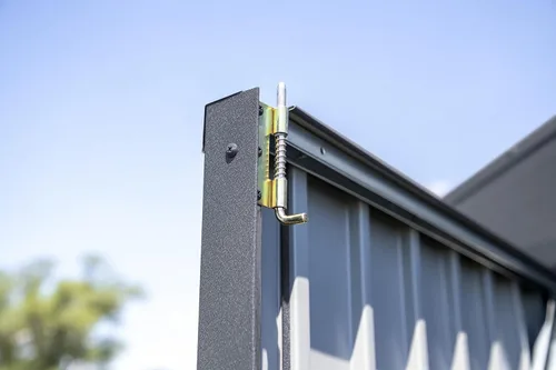 Miniatura 3 de Arrow Shed Elite - Cobertizo de almacenamiento de acero para exteriores de 14 x 16 pies de alto con puertas altas y puertas con cerradura