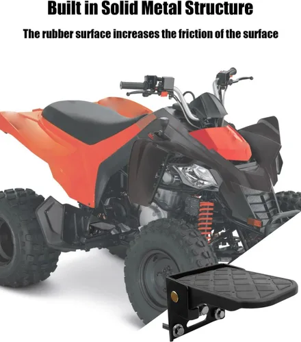 Miniatura 2 de Reposapiés para ATV para asiento trasero de 4 ruedas, clavijas universales compatibles con Polaris Sportsman, Honda, Rancher, Foreman, reposapiés