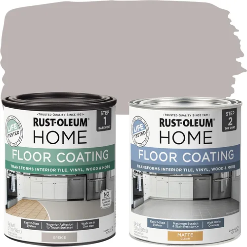 Miniatura 17 de Rust-Oleum 367592 - Kit de revestimiento de suelo para interiores del hogar, gris envejecido mate