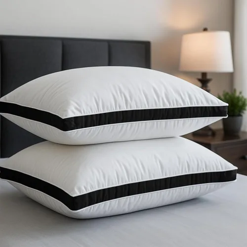 Miniatura 4 de LUX Décor - Juego de 2 almohadas suaves de hotel con refuerzo, para dormir de lado, boca abajo y de espalda, almohadas de cama de hotel alternativas