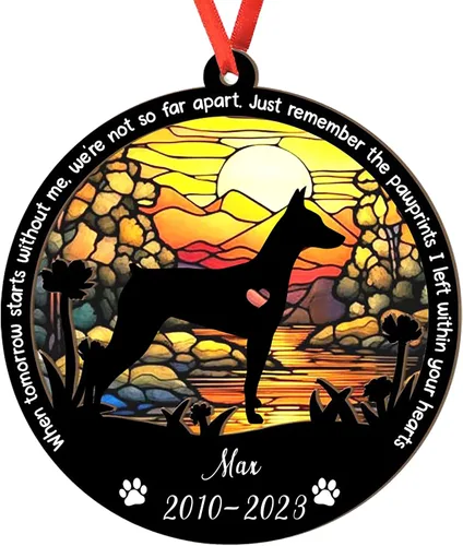 Miniatura 32 de Adorno personalizado para atrapasoles de sabueso afgano, adorno de Navidad de sabueso afgano – Regalo para perro amante, sabueso afgano