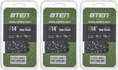 Miniatura 181 de 8TEN Cadena de motosierra semi cincel de 6 pulgadas .050 1/4 42 DL para Worx WG320 Black & Decker LLP120 (paquete de 3)