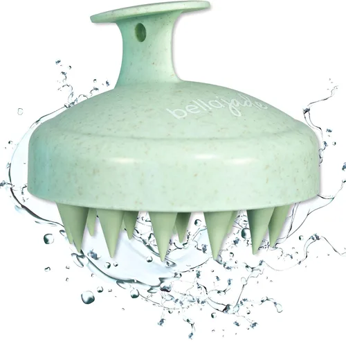 Miniatura 8 de Cepillo de champú masajeador de cuero cabelludo y cabeza para el crecimiento del cabello, la caspa y el cuero cabelludo seco (azul)