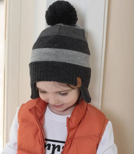 Miniatura 6 de AHAHA Gorro de invierno para niños con orejeras con forro polar mejorado para esquiar