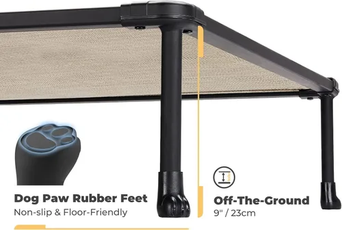 Miniatura 2 de Veehoo Cama Elevada para Perros a Prueba de Masticación - Catre Elevado Refrescante para Mascotas, Malla Transpirable, Lavable y Antideslizante