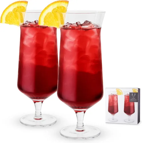 Miniatura 13 de Viski Vasos de cóctel con tallo en ángulo para Aperol Spritz, Campari Spritz, tónico, cócteles clásicos, elegantes vasos de cristal de tallo largo