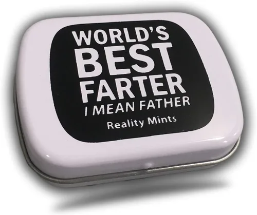 Gears Out World's Best Farter, I Mean Father Reality Mints – Regalo divertido para papá, marido, amigo o hermano – Relleno de calcetines para