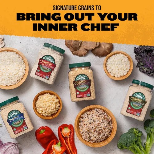 Miniatura 6 de RiceSelect Arroz Jasmati Blanco Orgánico para Recetas Inspiradas en la Comida Asiática, Arroz Premium Jazmín de Grano Largo Sin OMG y Sin Gluten