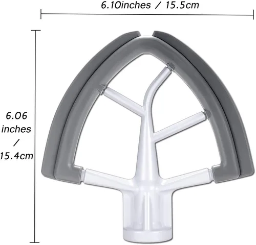 Miniatura 3 de Batidor Flex Edge para batidora KitchenAid de cabezal inclinable de 4.5/5 cuartos, batidor con doble borde de silicona, pala para mezcladora