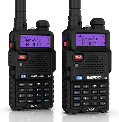 Miniatura 7 de BAOFENG Radio GMRS UV-5G (UV-5X), radio bidireccional recargable de largo alcance con recepción y escaneo meteorológico NOAA, radio de mano GMRS