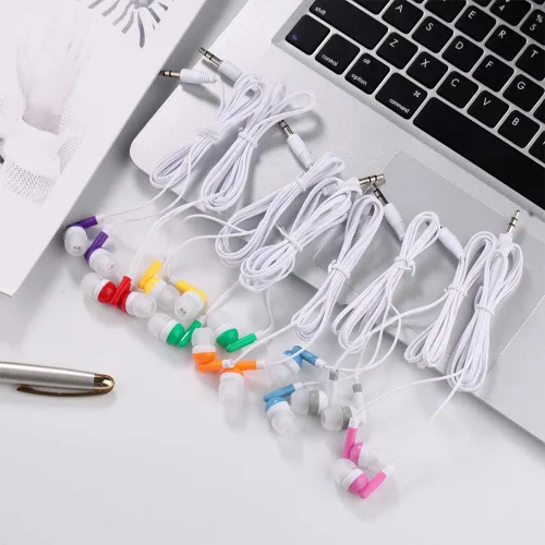 Miniatura 7 de CN-Outlet Auriculares al por mayor para niños a granel 100 unidades multicolor empaquetados individualmente auriculares desechables perfectos
