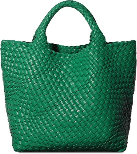Miniatura 3 de Dyalsa Bolsa tejida para mujer, bolsa de mano de piel vegana, bolsa grande de verano para la playa, bolso retro hecho a mano para viaje