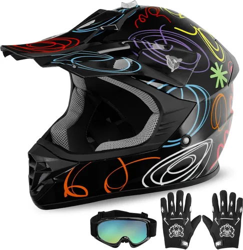 Miniatura 24 de XFMT DOT Casco de Dirt Bike para Niños y Jóvenes de Cara Completa, Cascos de Motocross para Off-Road ATV Bicicleta de Calle Cuatrimoto Motocicleta