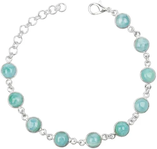 Miniatura 2 de Gemstone Stone Bracelet Silver Overlay Adjustable Bracelet For Women and Girls Christmas Gift