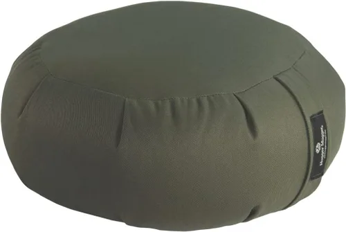 Miniatura 16 de Hugger Mugger Cojín de meditación Zafu - Soporte para sentarse con patas cruzadas, relleno de trigo sarraceno, tela duradera, mango cómodo, hecho a