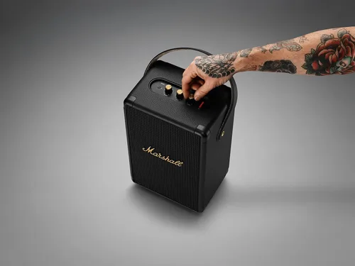 Miniatura 6 de Marshall Tufton - Altavoz Bluetooth portátil, negro y latón