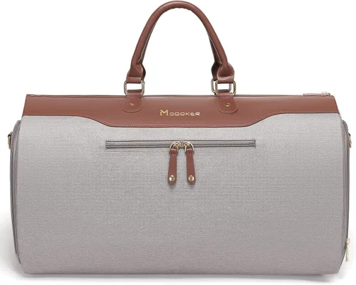 Modoker Bolsas de ropa de mano para viajes, bolsa de lona convertible con correa para el hombro para hombres y mujeres, 2 en 1 para colgar maleta,