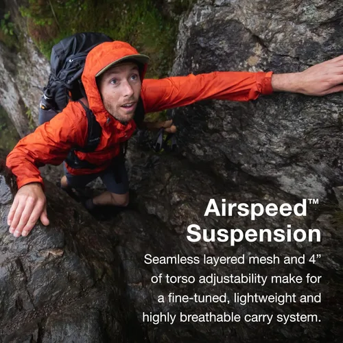 Miniatura 4 de Osprey Exos 58 Mochila de Senderismo Ultraligera para Hombres Gris carbón oscuro