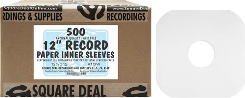 Miniatura 10 de (25) Fundas interiores de papel pesado sin ácidos de calidad de archivo con agujero para discos de vinilo de 12 pulgadas, papel duradero 20# - Fácil