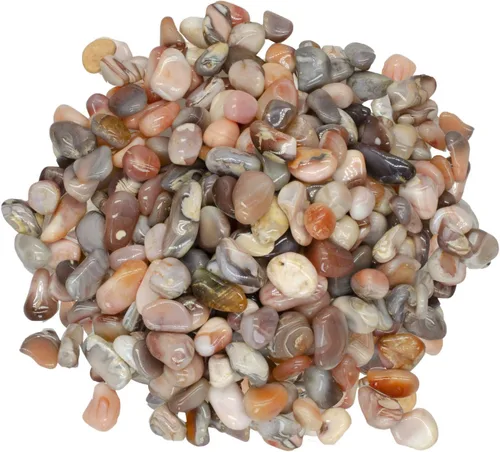 Miniatura 24 de Piedras de ágata mixta de 1 libra de África - 0.40 a 0.60 pulgadas promedio - Rocas pulidas para artes y manualidades, reiki, wicca y mucho más.