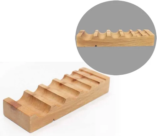Miniatura 3 de Canal en U de 7 piezas Bloque de madera dura lisa Juego de punzones en forma de martillo Tamaños: 0.984 in-0.433 in Ranura en V de 90°
