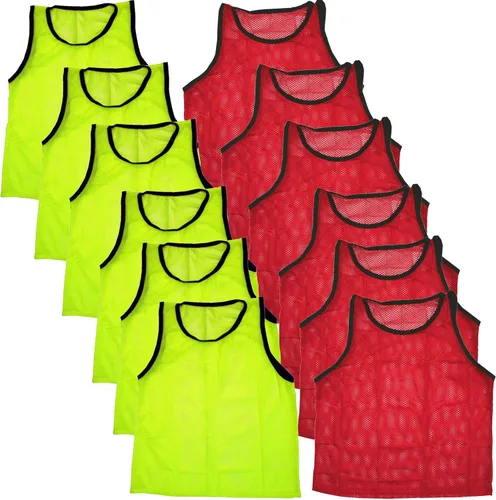 BlueDot Trading Adult & Youth Scrimmage Training Vests for Soccer, Basketball & More – Available in 1, 6, 12, 24 Packs Naranja