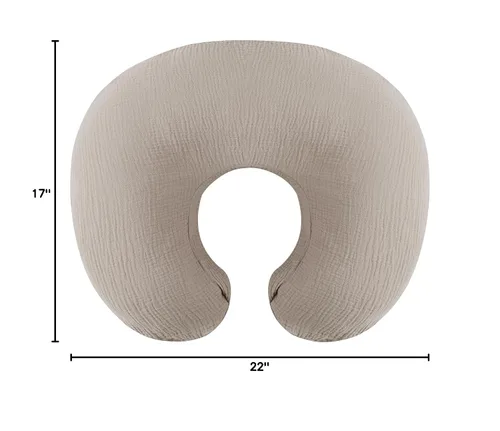 Miniatura 7 de Onacosht Funda de Almohada de Lactancia de Muselina 100% Algodón Suave Funda de Almohada de Alimentación se Adapta a la Almohada de Lactancia Niebla