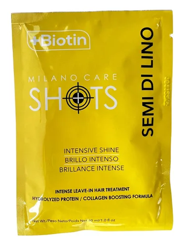 Shots - Máscara de queratina de brillo intensivo - Tratamiento capilar nutritivo con colágeno con biotina - Acondicionador profundo hidratante para