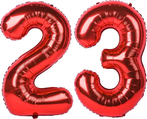 Miniatura 90 de Globo gigante de helio de 40 pulgadas, número 0 rojo, de poliéster, película de aluminio, 0-9, para niña y niño, autoinflable, dígito cero