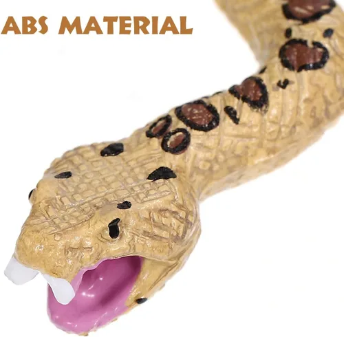 Miniatura 4 de Ipetboom Juguete de serpiente de cascabel de goma, serpiente espeluznante, 1 pieza de simulación de serpiente de Halloween, serpiente falsa, juguete